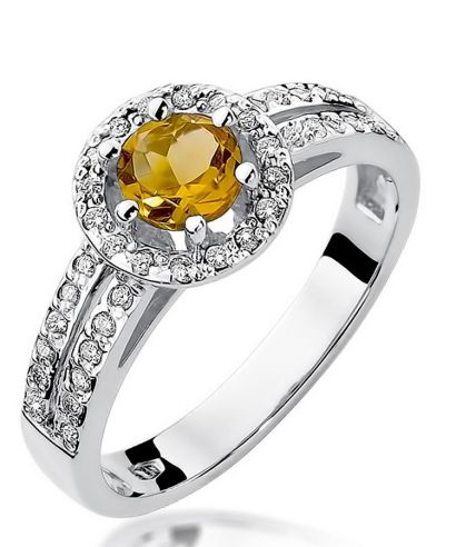 Prsteň Bonore - Biele Zlato 585 - Citrón 0,5 ct