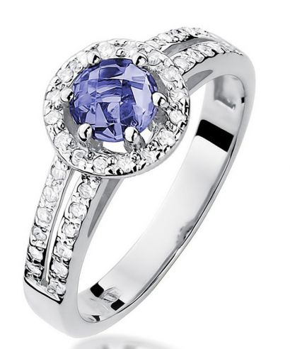 Prsteň Bonore - Biele Zlato 585 - Tanzanit 0,5 ct