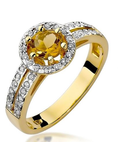 Prsteň Bonore - Zlato 585 - Citrón 0,5 ct