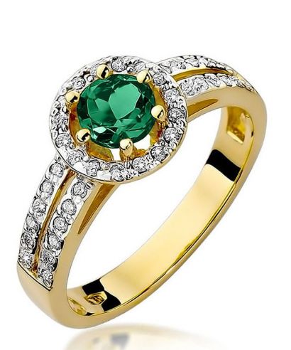 Prsteň Bonore - Zlato 585 - Smaragd 0,5 ct