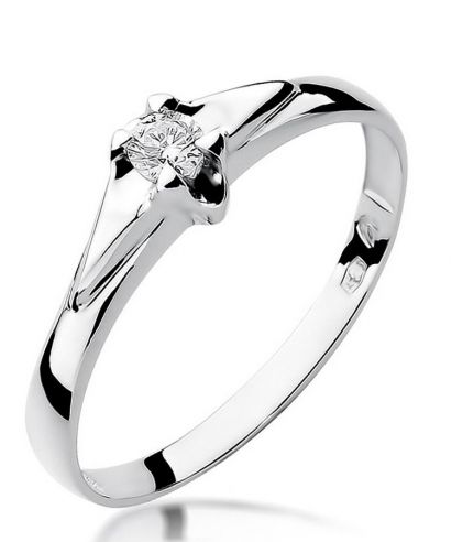 Prsteň Bonore - Biele Zlato 585 - Diamant 0,1 ct