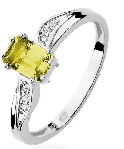 Prsteň Bonore - Biele Zlato 585 - Citrón 0,6 ct