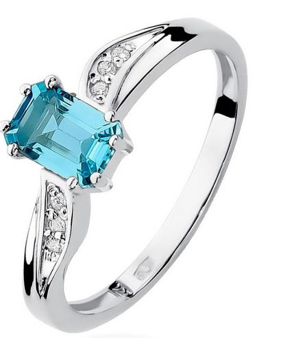 Prsteň Bonore - Biele Zlato 585 - Topaz 0,65 ct