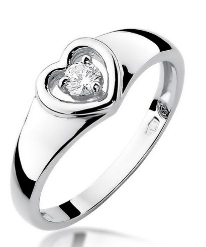 Prsteň Bonore - Biele Zlato 585 - Diamant 0,1 ct