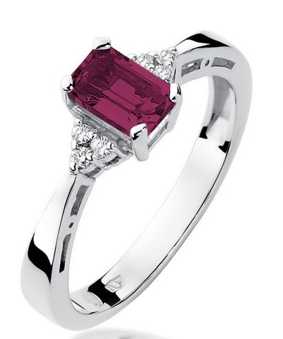 Prsteň Bonore - Biele Zlato 585 - Rubín 0,8 ct
