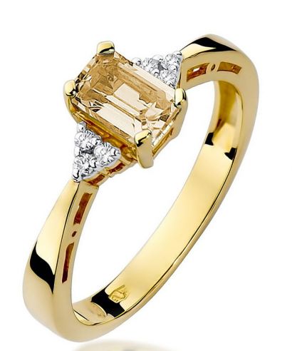 Prsteň Bonore - Zlato 585 - Citrón 0,6 ct