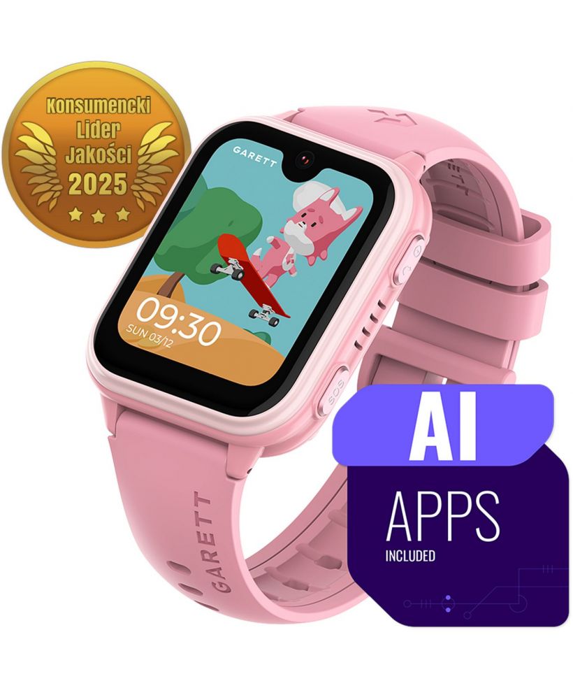 Smart Hodinky detské Garett Kids Vibe AI 4G Ružova