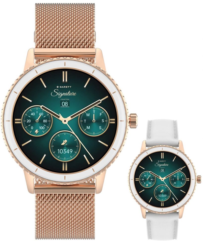 Smart Hodinky dámske Garett Signature Grace Rose Gold Mesh SET
