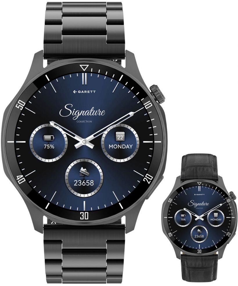 Smart Hodinky pánske Garett Signature Prime Black Solid SET
