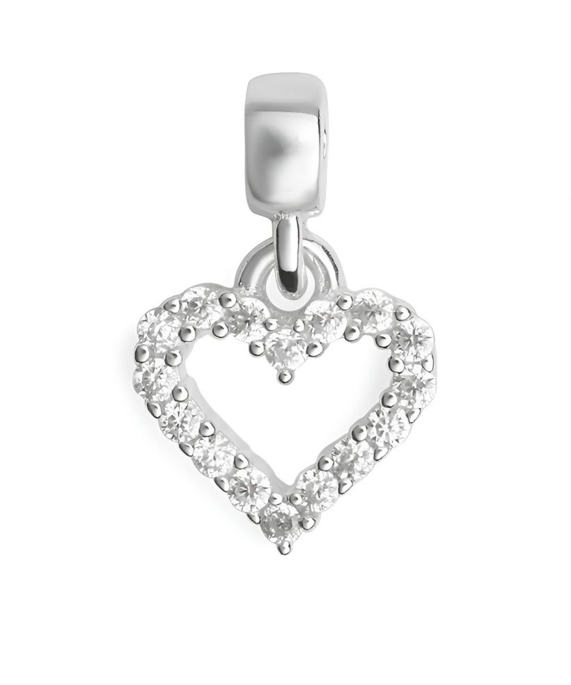 Prívesok Daniel Wellington Heart Contour Crystal Charm Silver