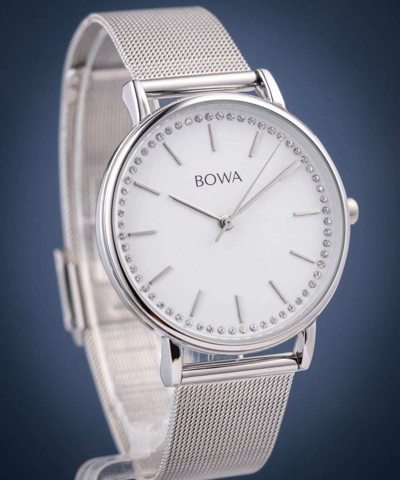 Hodinky dámske BOWA Rio White-Silver Mesh 38