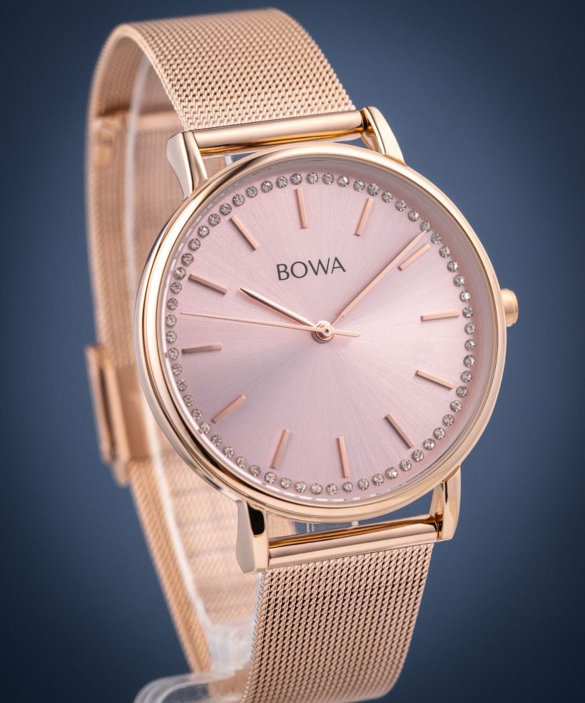 Hodinky dámske BOWA Rio Full Rose Gold Mesh 38