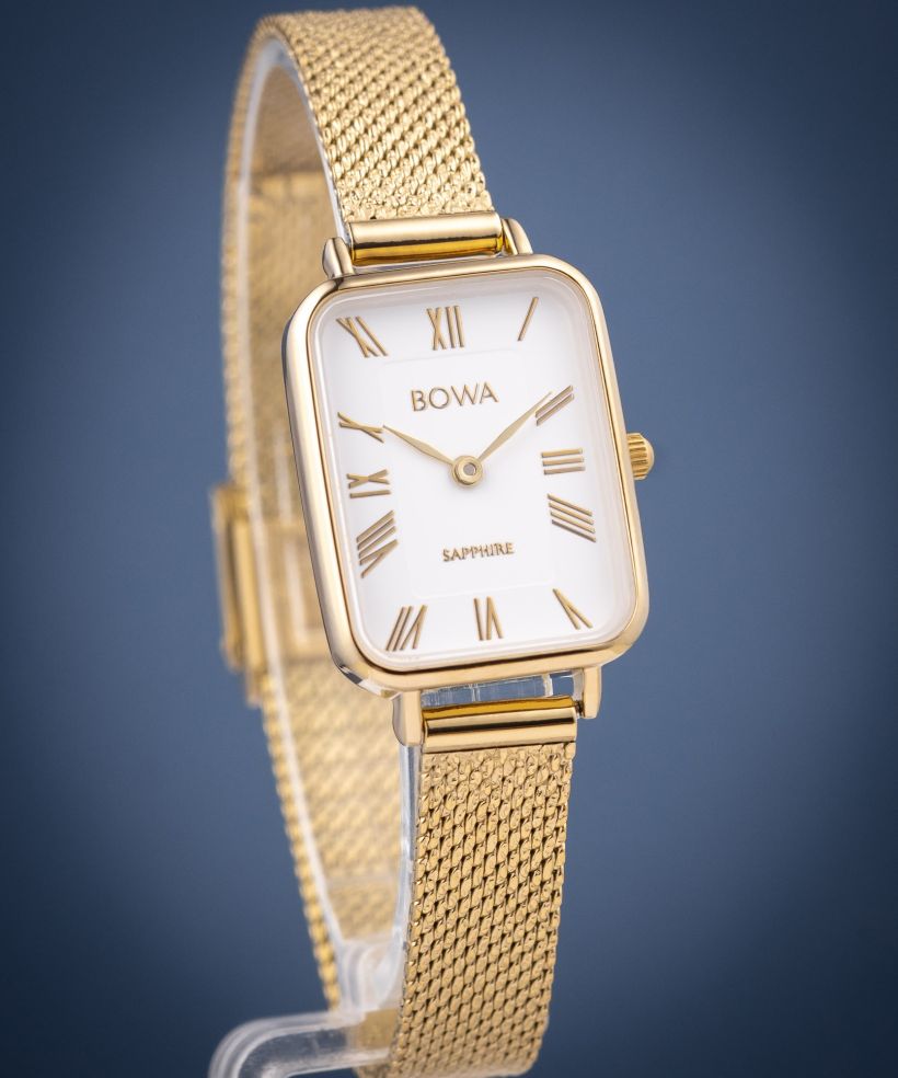 Hodinky dámske BOWA Dubai White-Gold Mesh 20