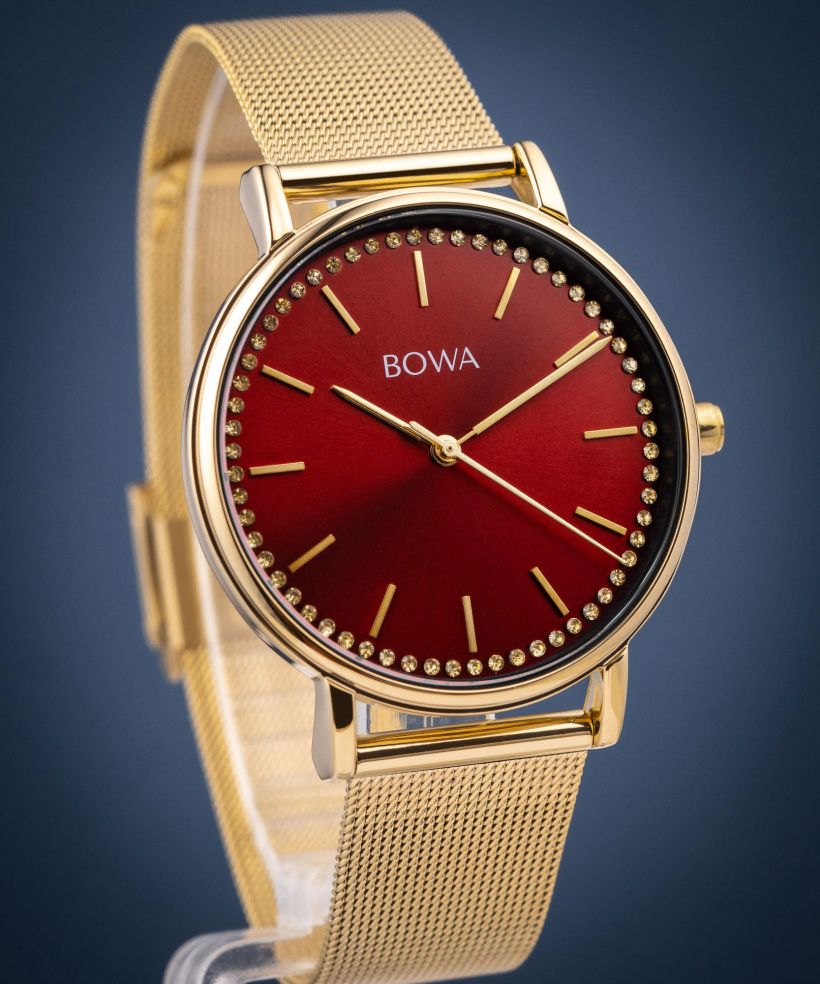 Hodinky dámske BOWA Rio Red-Gold Mesh 38