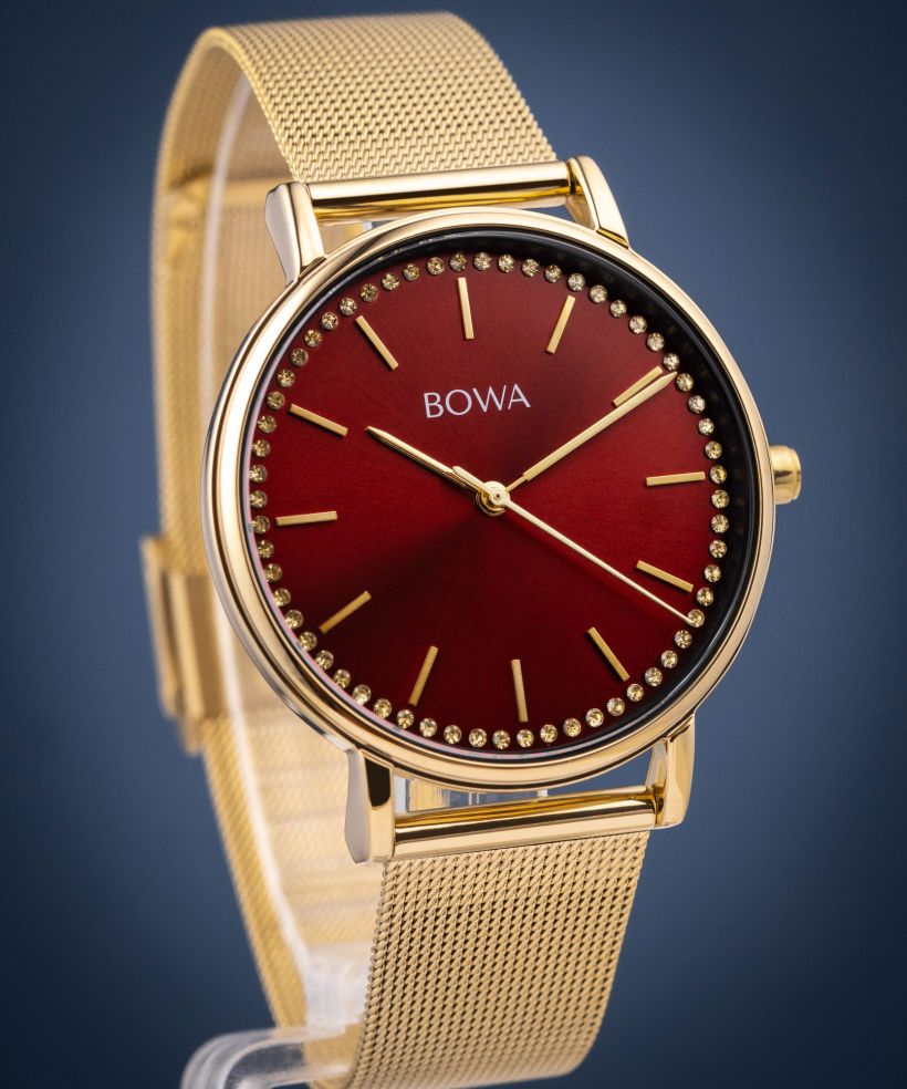 Hodinky dámske BOWA Rio Red-Gold Mesh 38