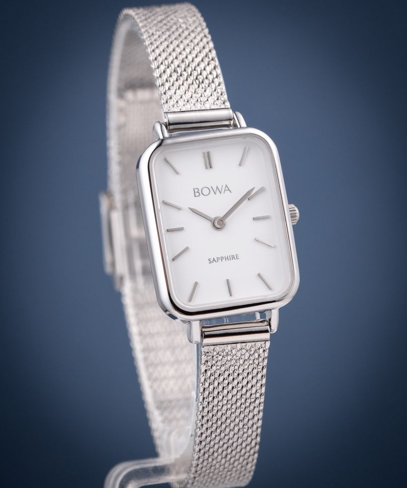 Hodinky dámske BOWA Dubai White-Silver Mesh 20
