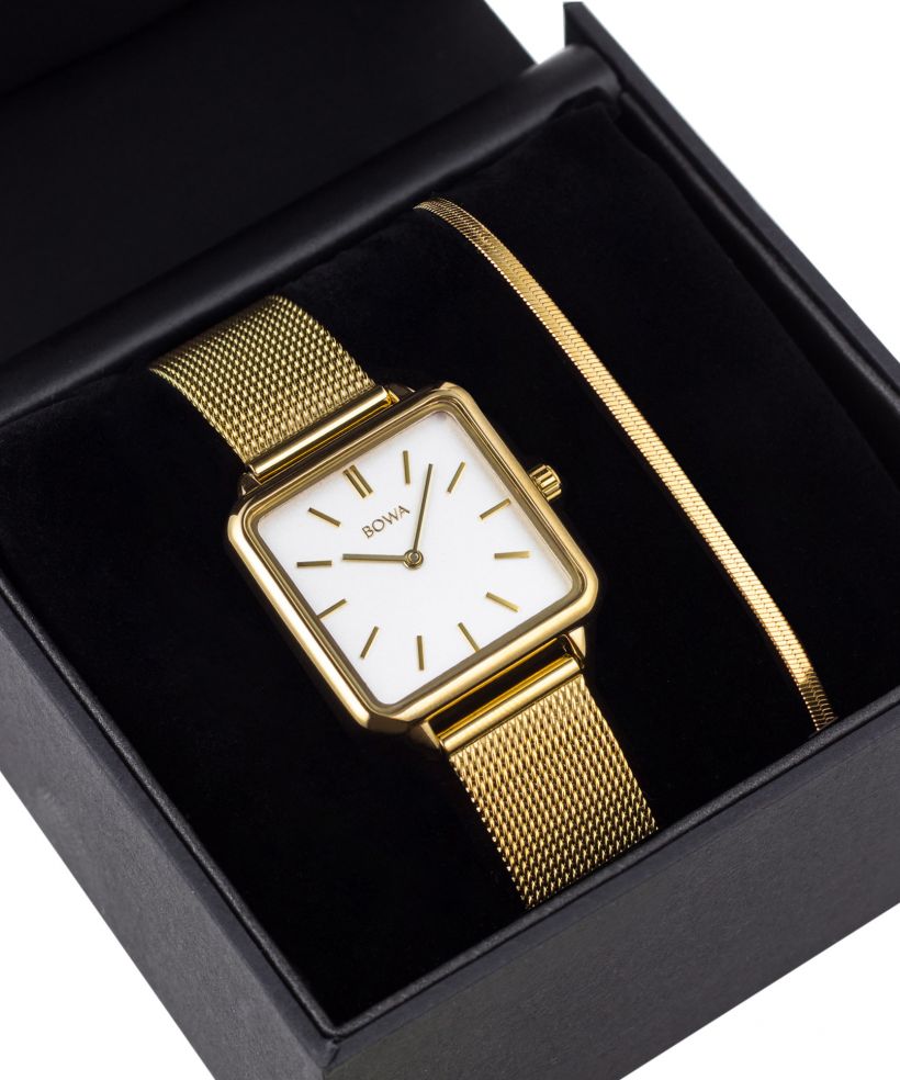Hodinky dámske BOWA Vienna White Gold Mesh 29 Gift Set