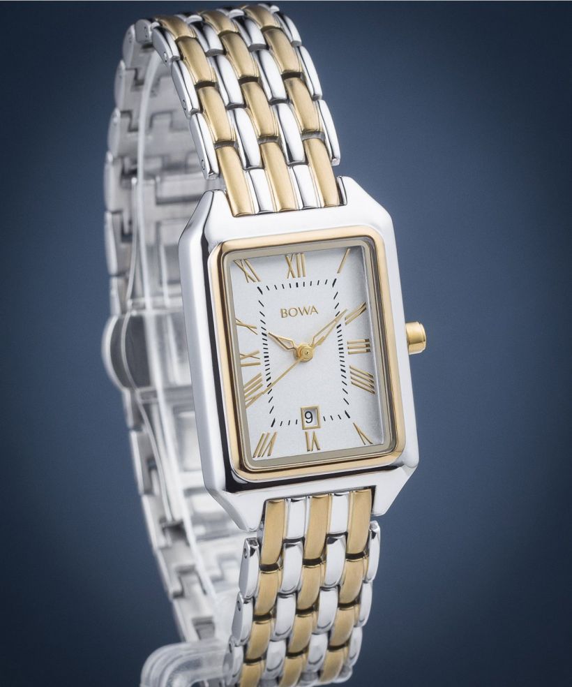 Hodinky dámske BOWA Barcelona White Silver-Gold Steel 23
