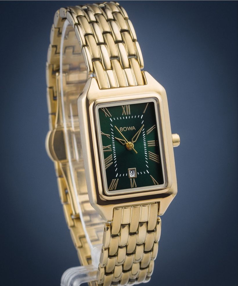 Hodinky dámske BOWA Barcelona Green Gold Steel 23