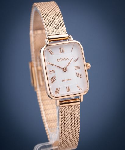 Hodinky dámske BOWA Dubai White Rose-Gold Mesh 20