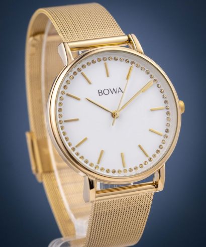 Hodinky dámske BOWA Rio White-Gold Mesh 38