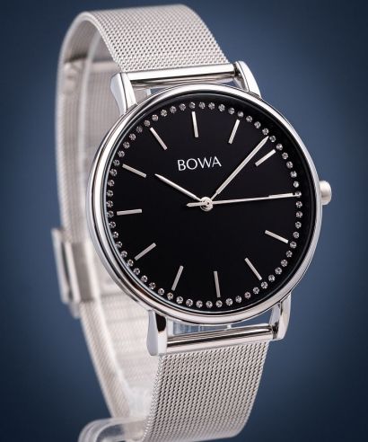 Hodinky dámske BOWA Rio Black-Silver Mesh 38