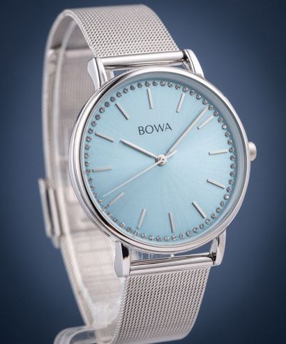 Hodinky dámske BOWA Rio Ice-Blue Silver Mesh 38