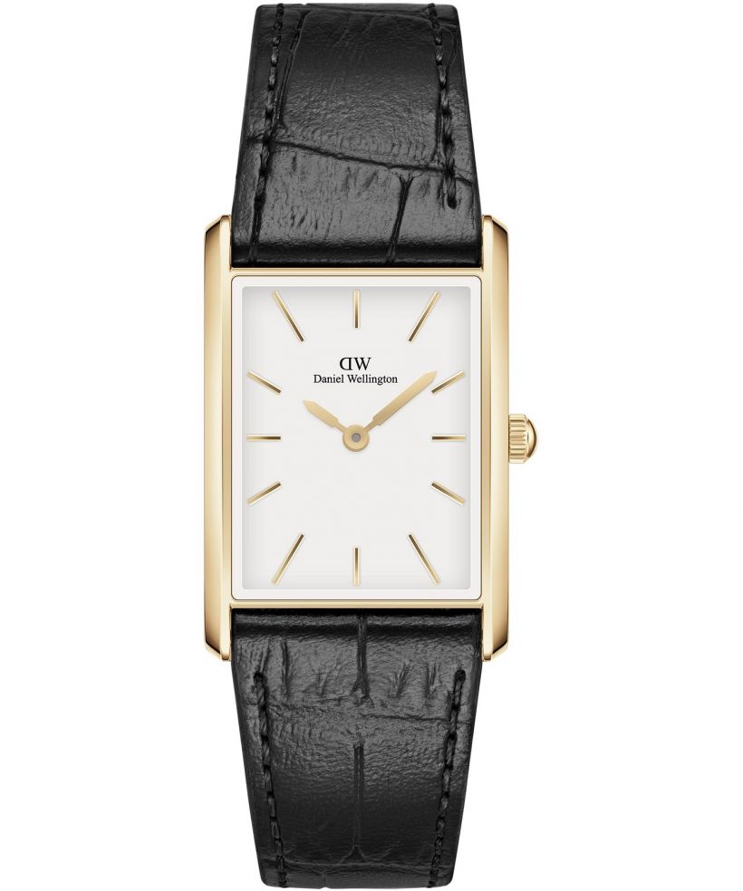 Hodinky dámske Daniel Wellington Bound Black Crocodile Gold 22