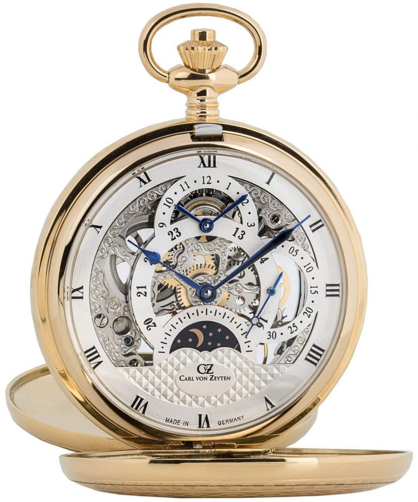 Vreckové Hodinky Carl von Zeyten Alb Skeleton Mechanical
