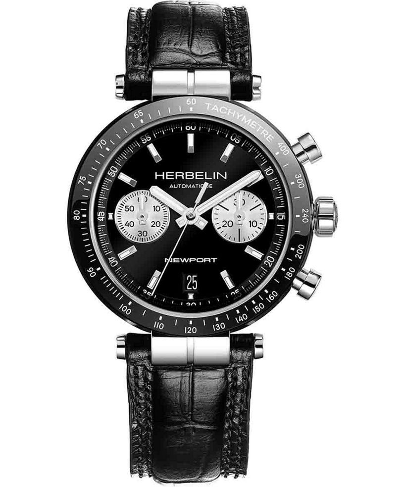 Hodinky pánske Herbelin Newport Heritage BI-COMPAX Reverse Panda Automatic Chronograph