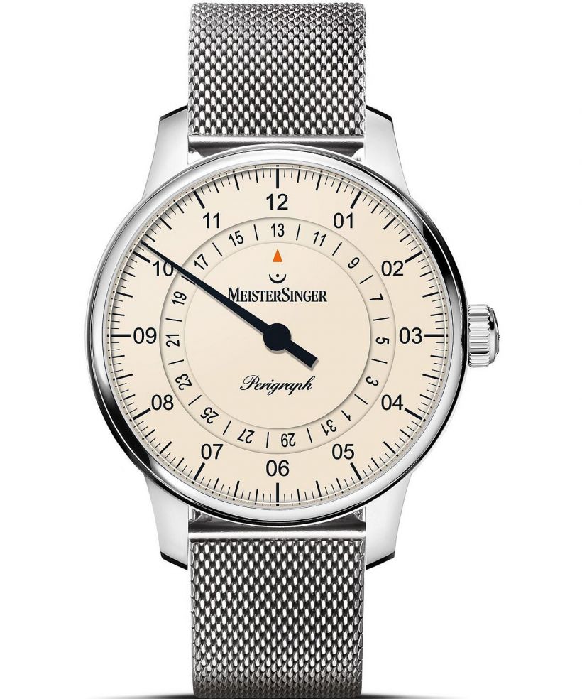 Hodinky pánske Meistersinger Perigraph - 38mm Ivory