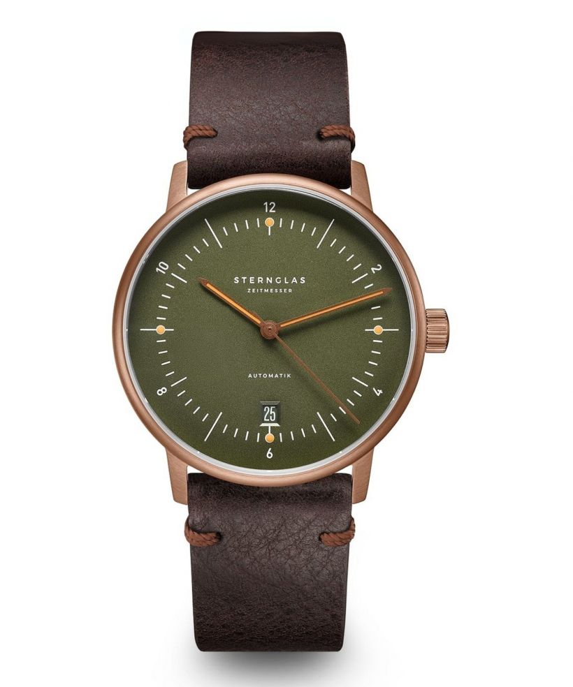 Hodinky pánske Sternglas Naos Automatik dunkelgrün bronze