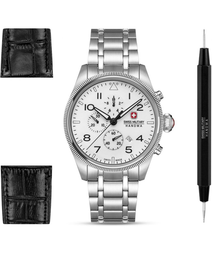 Hodinky pánske Swiss Military Hanowa Thunderbolt Northern Night Chronograph SET