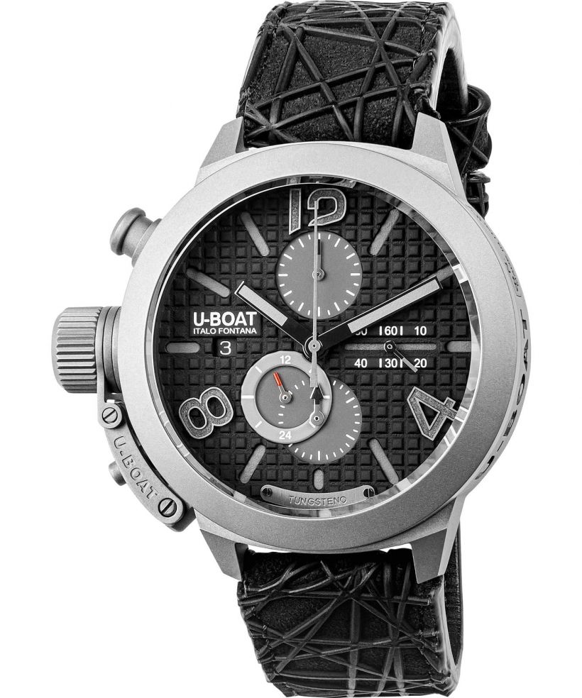 Hodinky pánske U-Boat Classico 45 Titanium Tungsten Black Chronograph Automatic Limited Edition