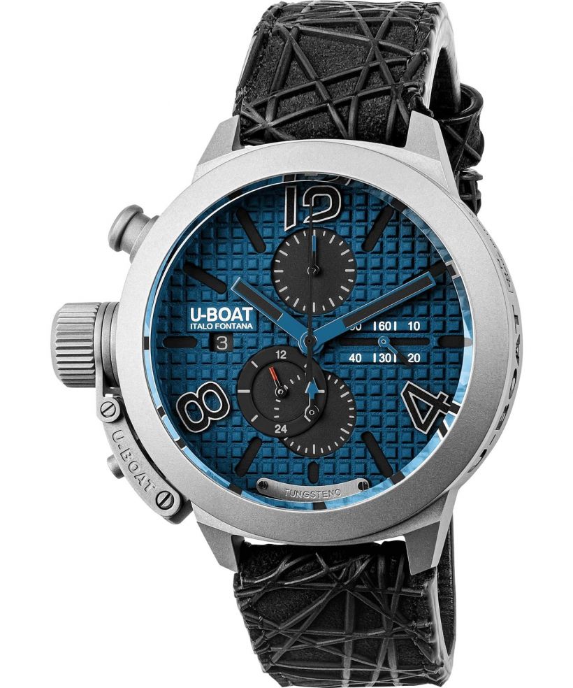 Hodinky pánske U-Boat Classico 45 Titanium Tungsten Blue Chronograph Automatic Limited Edition