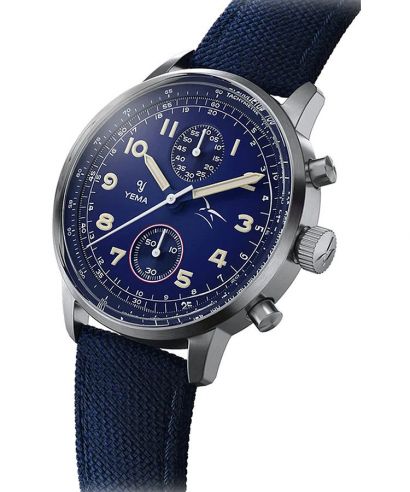 Hodinky pánske Yema Flygraf Bi-Compax French Air Force Chronograph