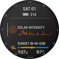 Solárne nabíjanie (iba Fenix 6 Solar)