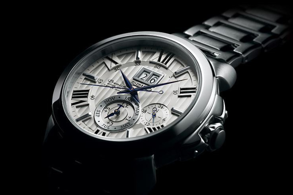 Pánske hodinky Seiko Premier Kinetic Perpetual s funkciou večného kalendára